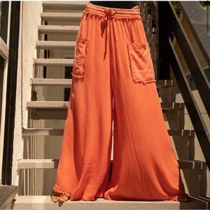 FP Movement Coral Sure Thing Wide Leg Pants S